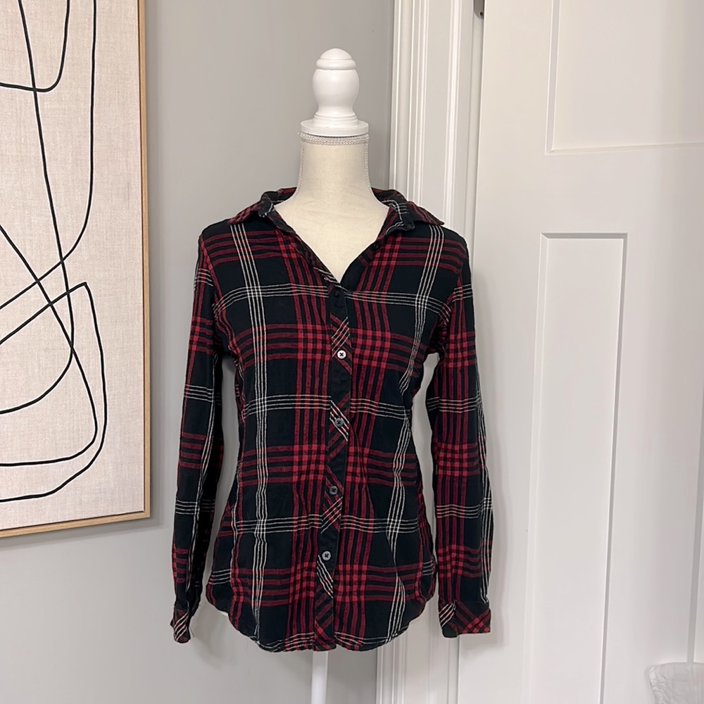 Red Multicolor Flannel by Indigo (Women’s Medium)